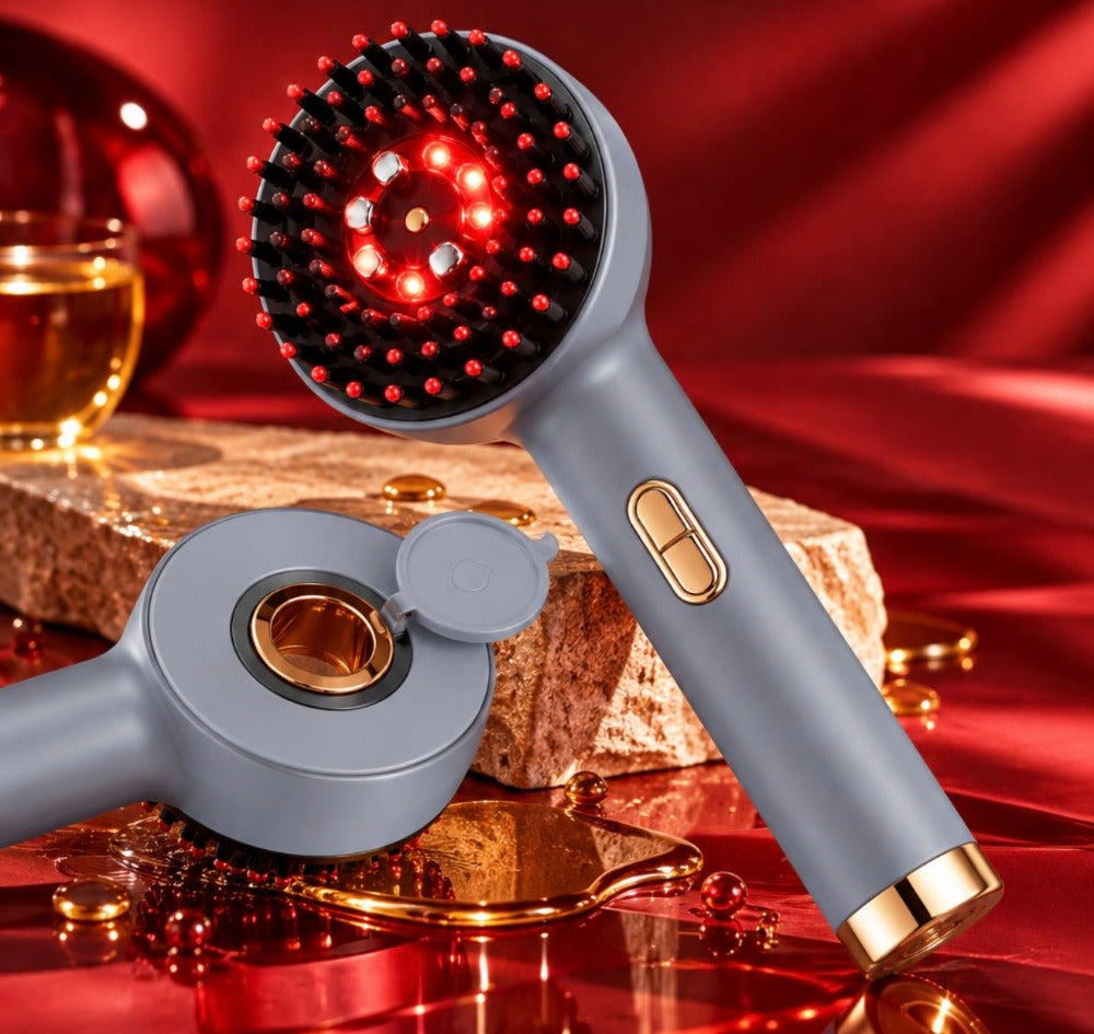 HaiRelax Pro Gris perle, masseur capillaire à lumière rouge
